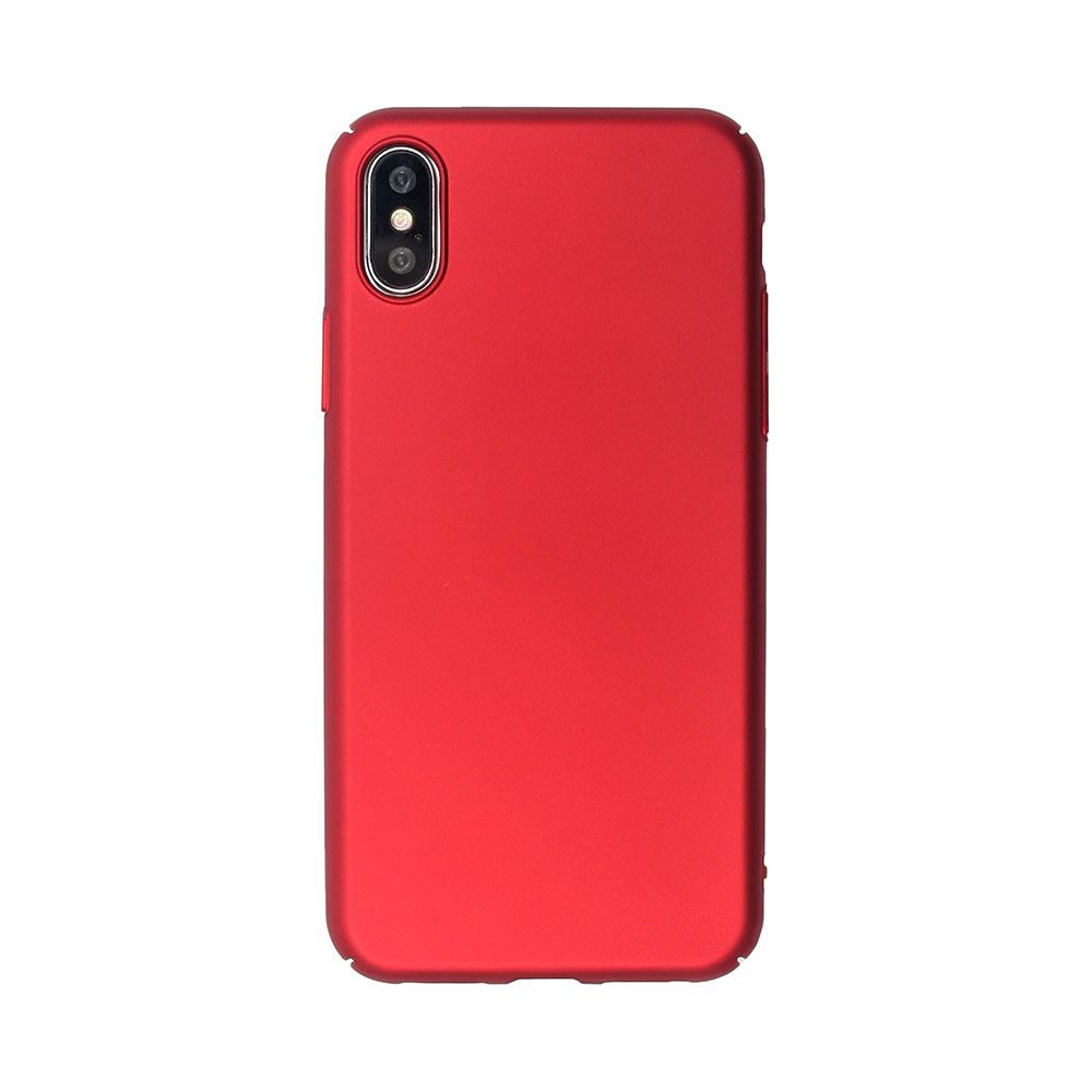 Carcasa iPhone XS / X Just Must Uvo Red (material fin la atingere, slim fit)