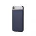 Carcasa iPhone SE 2020 / 8 / 7 Comma Vivid Leather Blue (piele naturala, aluminiu si margini flexibi