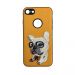 Husa iPhone SE2022 Lemontti Embroidery Orange Puppy