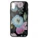 Carcasa Sticla iPhone XS Max Just Must Glass Diamond Print Flowers Black Background