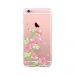 Husa iPhone 6/6S Devia Silicon Bluebell Pink (motiv floral cu cristale)