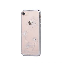 Husa iPhone SE2022 Comma Crystal Flora 360 Silver