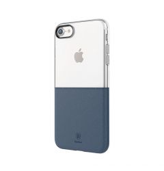 Husa iPhone 7 Baseus Half to Half TPU Silicon-Hard Dark Blue