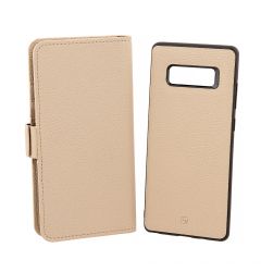 Husa Samsung Galaxy Note 8 Just Must Book Car Wallet Beige (carcasa interior detasabila)