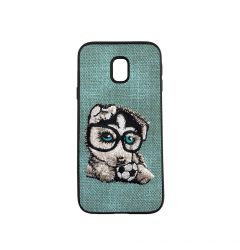 Carcasa Samsung Galaxy J5 (2017) Lemontti Embroidery Gray Puppy