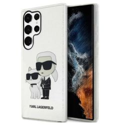 Karl Lagerfeld Husa Glitter Karl's & Choupette Samsung Galaxy S23 Ultra Transparent