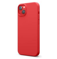Lemontti Husa Liquid Silicon MagCharge iPhone 14 Rosu (protectie 360°, material fin, captusit cu microfibra)