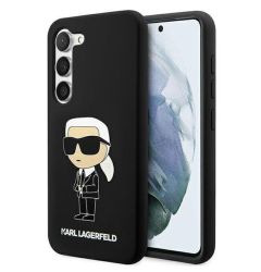 Karl Lagerfeld Husa Liquid Silicone Ikonik Samsung Galaxy S23 Plus Negru