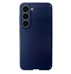 Devia Husa Carbon Fiber Texture Shockproof Samsung Galaxy S23 Albastru
