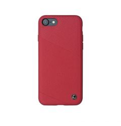 Carcasa iPhone 7/8/SE2020/SE2022 Occa Exquis Car Red (margini flexibile, placuta metalica integrata)