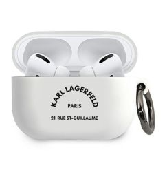 Karl Lagerfeld Husa Silicon Rue St Guillaume Airpods Pro Alb
