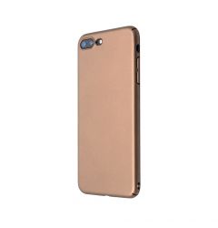 Carcasa iPhone 8 Plus Just Must Uvo Gold (material fin la atingere, slim fit)