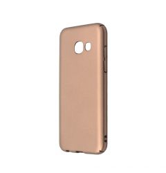 Carcasa Samsung Galaxy A3 (2017) Just Must Uvo Gold (material fin la atingere, slim fit)