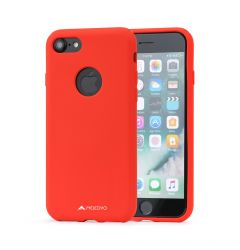 Husa iPhone 8 Meleovo Liquid Silicone Jacket Red (touch ultrasoft, catifelat)