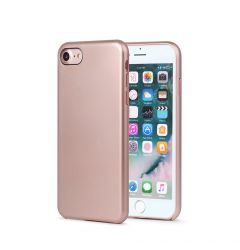 Carcasa iPhone 7/8/SE2020/SE2022 Meleovo Pure Gear II Rose Gold(metalizata fina, interior piele into