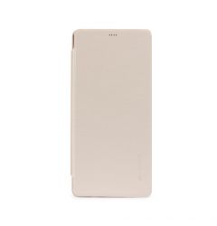 Husa Samsung Galaxy Note 8 Meleovo Smart Flip Gold (spate mat perlat si fata cu aspect metalic)
