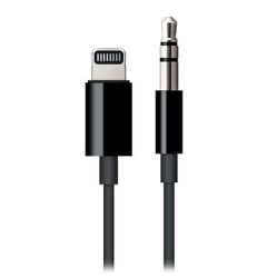 Apple Cablu Original Audio Lightning la Jack 3.5mm, 1.2m, Black