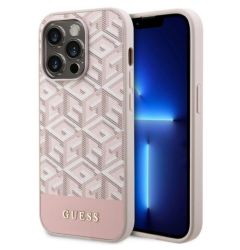 Guess Husa GCube Stripes MagSafe iPhone 13 Pro Max Roz
