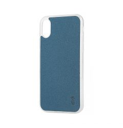 Husa iPhone X / XS Lemontti Silicon Vellur Albastru