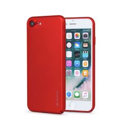 Carcasa iPhone 7/8/SE2020/SE2022 Meleovo Metallic Slim 360 Red (culoare metalizata fina)