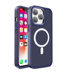 Lemontti Husa Color Matte MagSafe iPhone 15 Pro Albastru