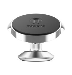 Suport Baseus Auto Small Ears Magnetic Silver (rotatie 360°, cu adeziv)