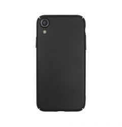 Carcasa iPhone XR Just Must Uvo Black (material fin la atingere, slim fit)