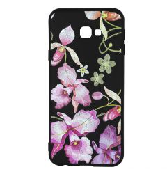 Husa Samsung Galaxy J4 Plus Just Must Silicon Printed Embroidery Pink Flowers