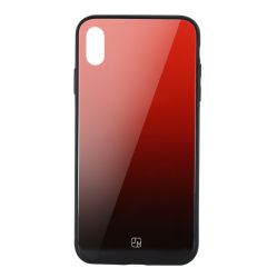 Carcasa iPhone X / XS Just Must Glass Gradient Red-Black