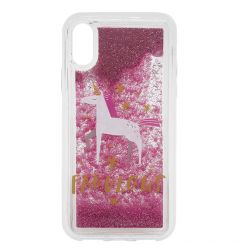Carcasa iPhone XS / X Lemontti Liquid Sand Fabulous Glitter