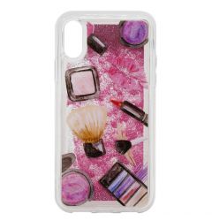 Carcasa iPhone XS / X Lemontti Liquid Sand Makeup Glitter
