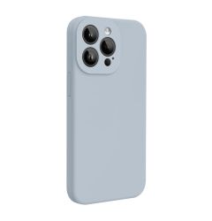 Lemontti Husa Liquid Silicon MagCharge iPhone 15 Pro Max Albastru (protectie 360°, material fin, captusit cu microfibra)