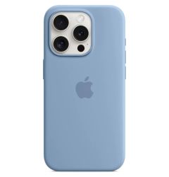Apple Husa Originala Silicon iPhone 15 Pro Max, MagSafe, Winter Blue