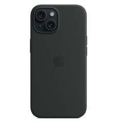 Apple Husa Originala Silicon iPhone 15, MagSafe, Black