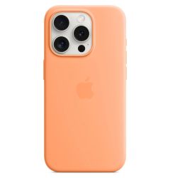 Apple Husa Originala Silicon iPhone 15 Pro Max, MagSafe, Orange Sorbet
