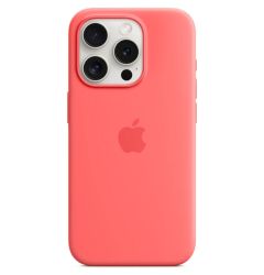 Apple Husa Originala Silicon iPhone 15 Pro Max, MagSafe, Guava