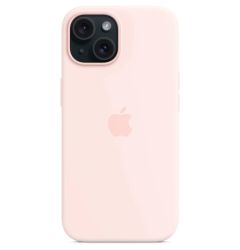 Apple Husa Originala Silicon iPhone 15, MagSafe, Light Pink