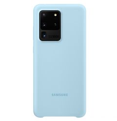 Husa Originala Samsung Galaxy S20 Ultra Silicone Cover Sky Blue