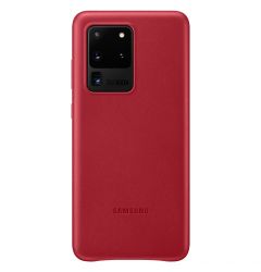 Husa Originala Samsung Galaxy S20 Ultra Leather Cover Red