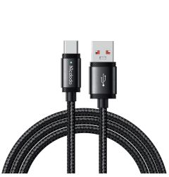 Mcdodo Cablu USB-A la Type-C SpeedCharge Series, Fast Charging, LED, 120W, 1.5m, Negru 