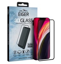 Folie iPhone 12 Mini Eiger Sticla Curbata 3D Clear Black