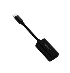 Cablu Adaptor Lightning la Dual Port Lightning Mcdodo Black (12 cm, audio + incarcare) resigilat
