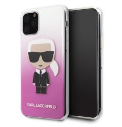 Husa iPhone 11 Pro Karl Lagerfeld Gradient Ikonik Roz