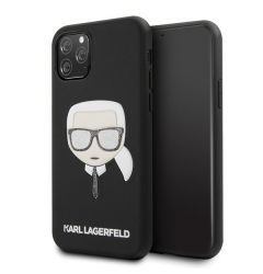 Husa iPhone 11 Pro Max Karl Lagerfeld Iconik Embossed & Glitter Negru