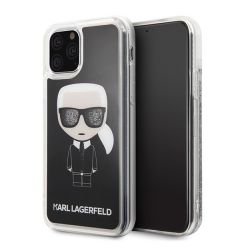 Husa iPhone 11 Pro Max Karl Lagerfeld Ikonik Glitter Negru