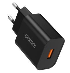 Choetech Incarcator Retea Mains Quick Charge USB-A,18W EU, 3.0A, Negru
