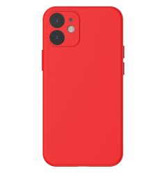 Husa iPhone 12 Mini Baseus Liquid Silica Gel Protective Red