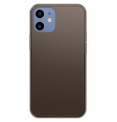 Husa iPhone 12 / 12 Pro Baseus Frosted Glass Protective Black
