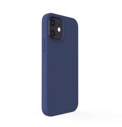 Husa iPhone 12 / 12 Pro Lemontti Liquid Silicon Dark Blue