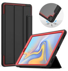 Husa Tableta Samsung Galaxy Tab A 2019 10.1 inch Lemontti Flip Smart Leather Case Red & Black